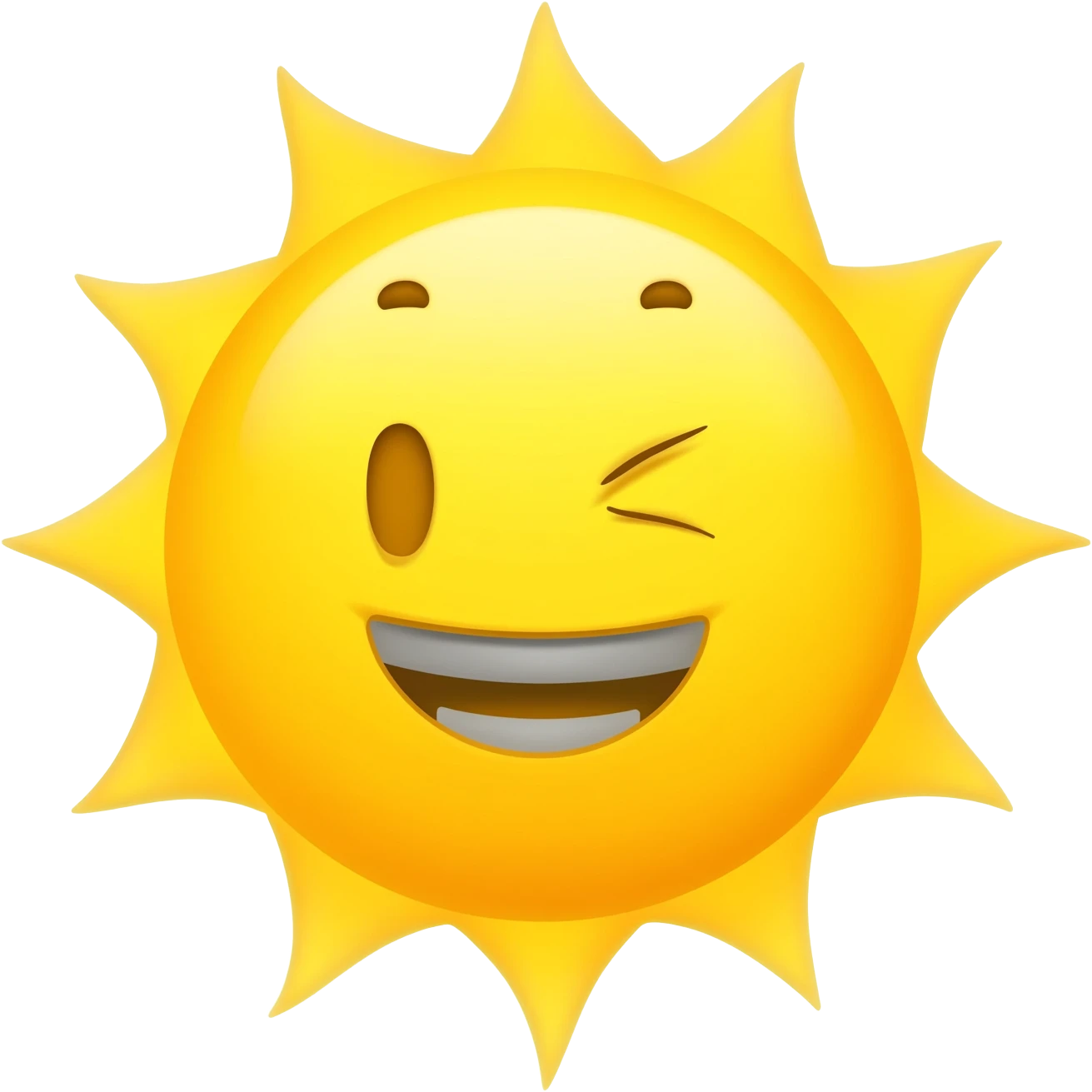 create an emoji like the cheeky yellow moon emoji but instead its a cheeky sun emoji