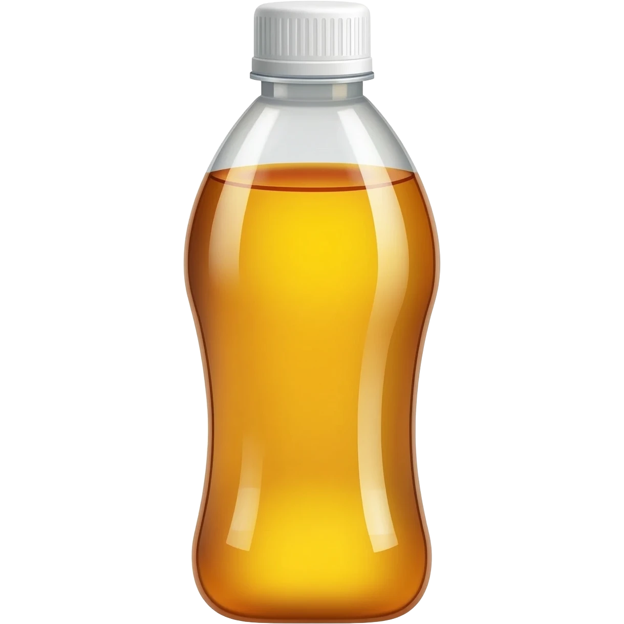 aesthetic clear syrup in tall clear full plastic drink bottle with white lid realistic soft textures emoji