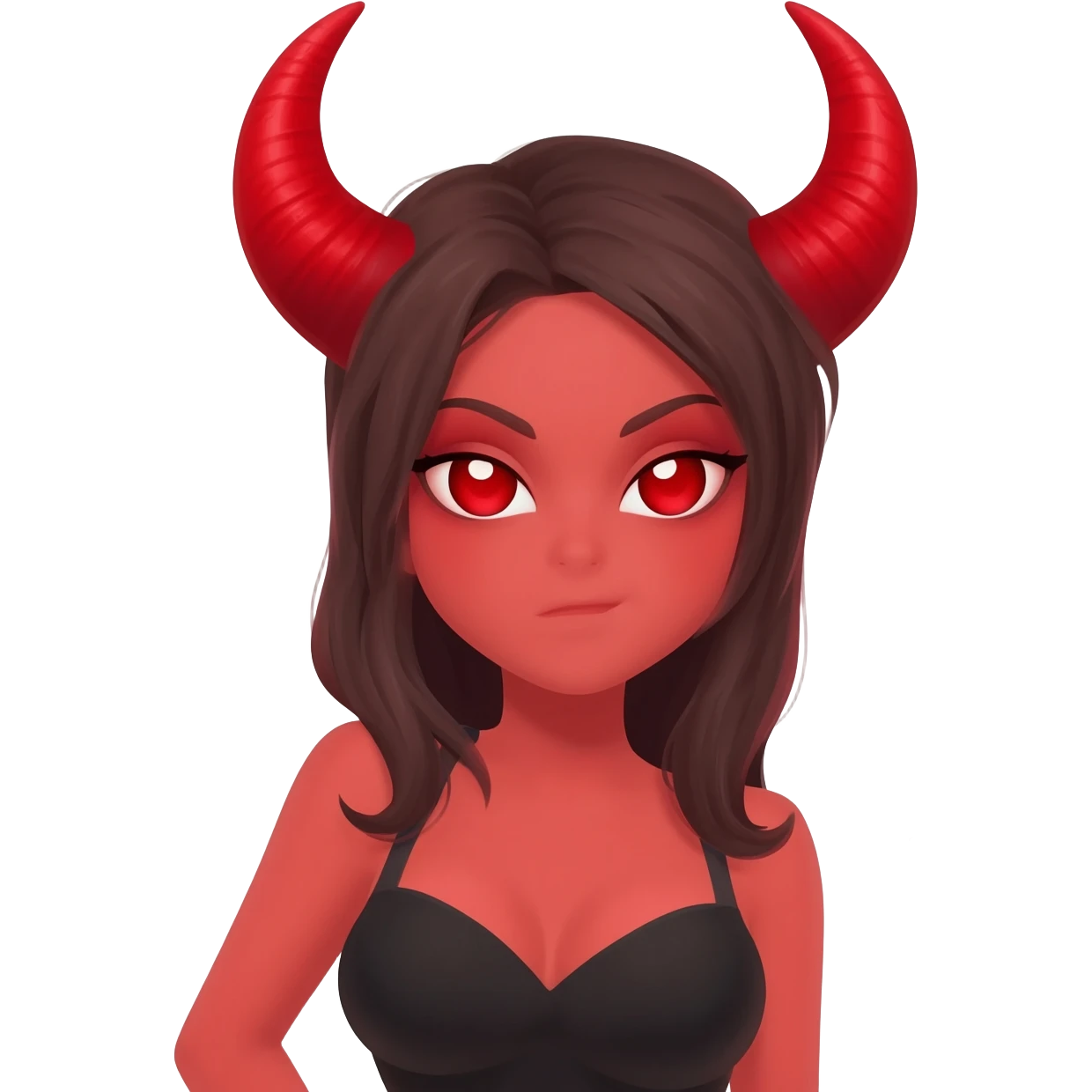 Prostitution horny demon red eyes emoji