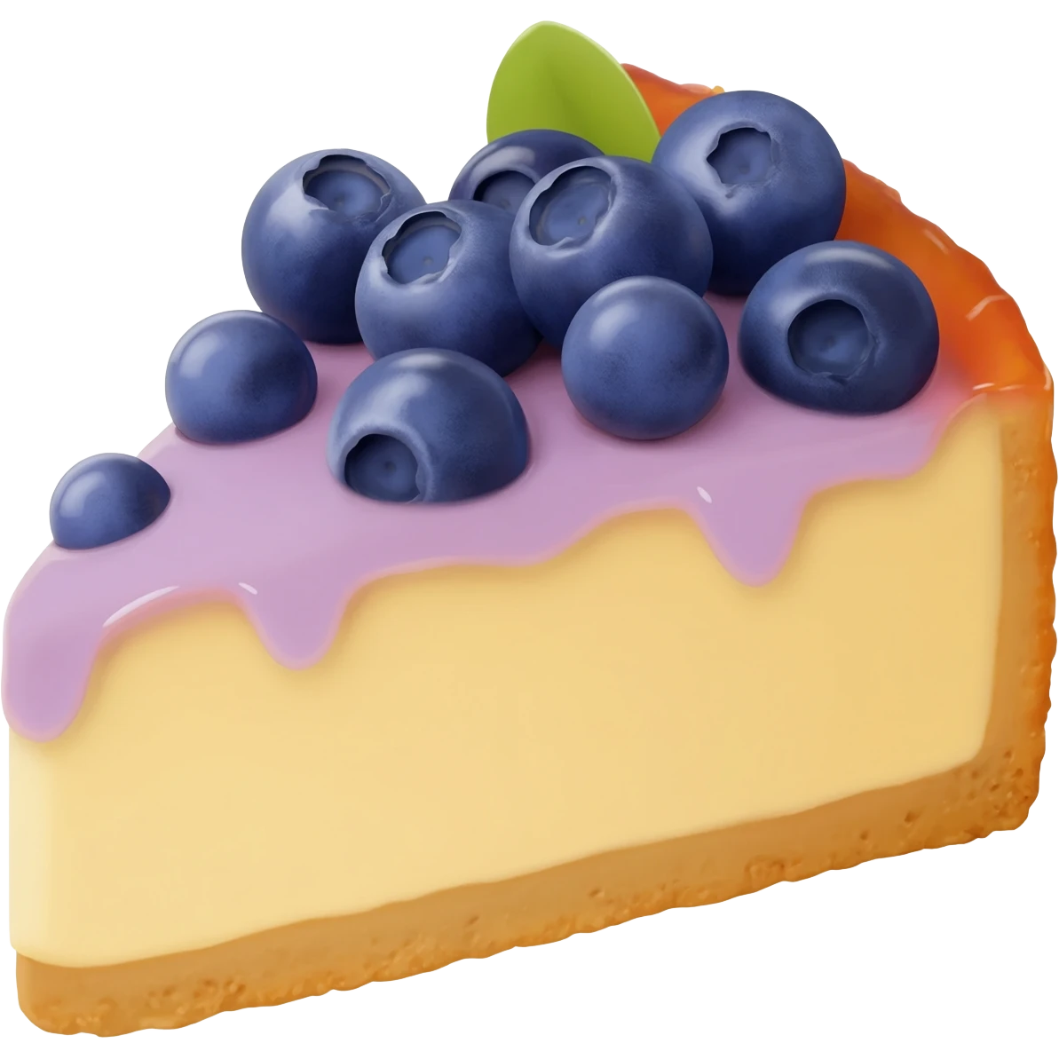 Blueberry cheesecake emoji