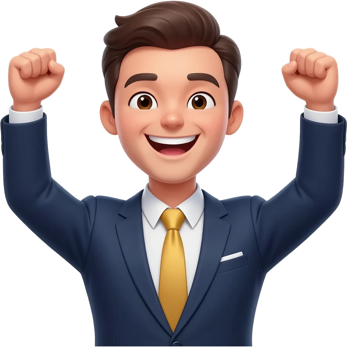 rejoicing businessman emoji