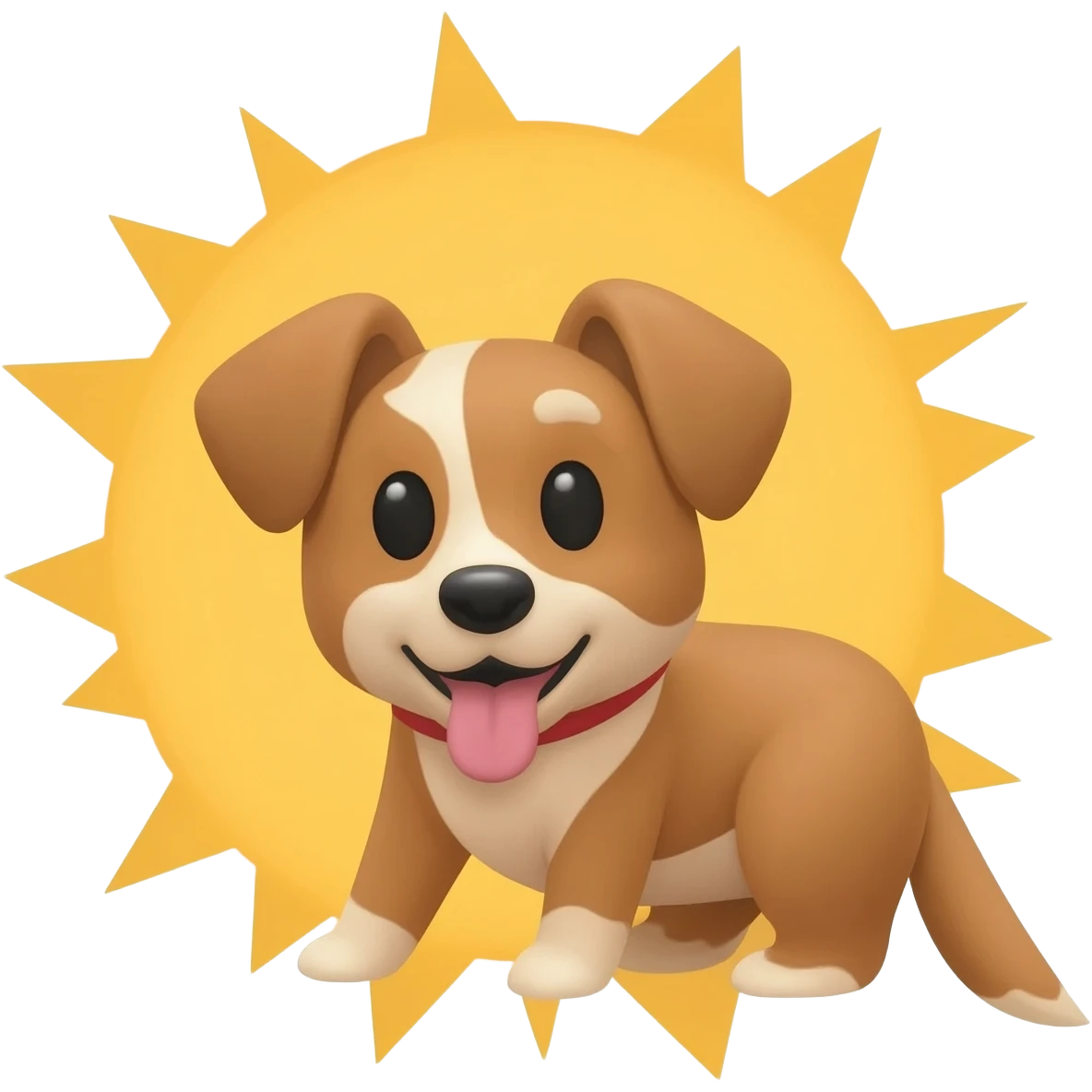 a dog that is hot in the sun emoji