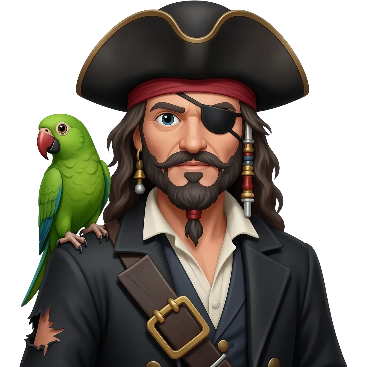 pirate and parrot emoji