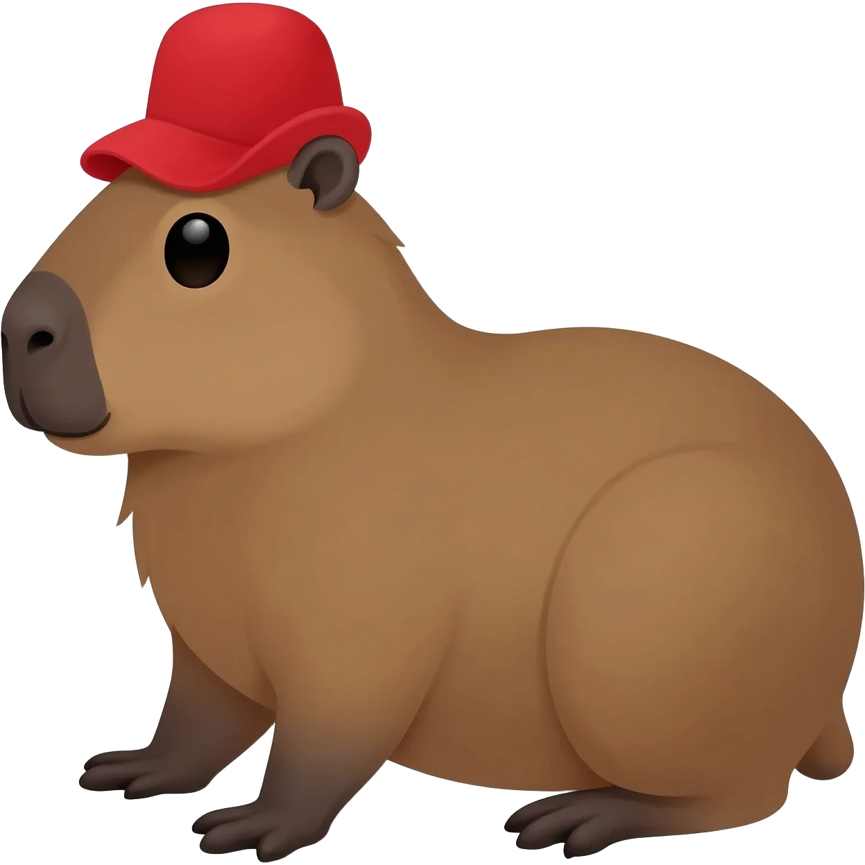 Capibara con sombrero rojo emoji