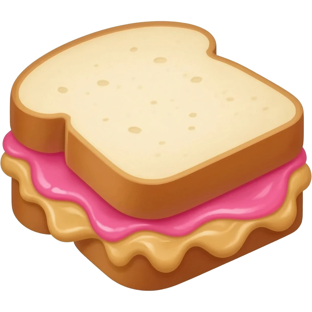 Pbj sandwich with bubblegum pink jelly emoji