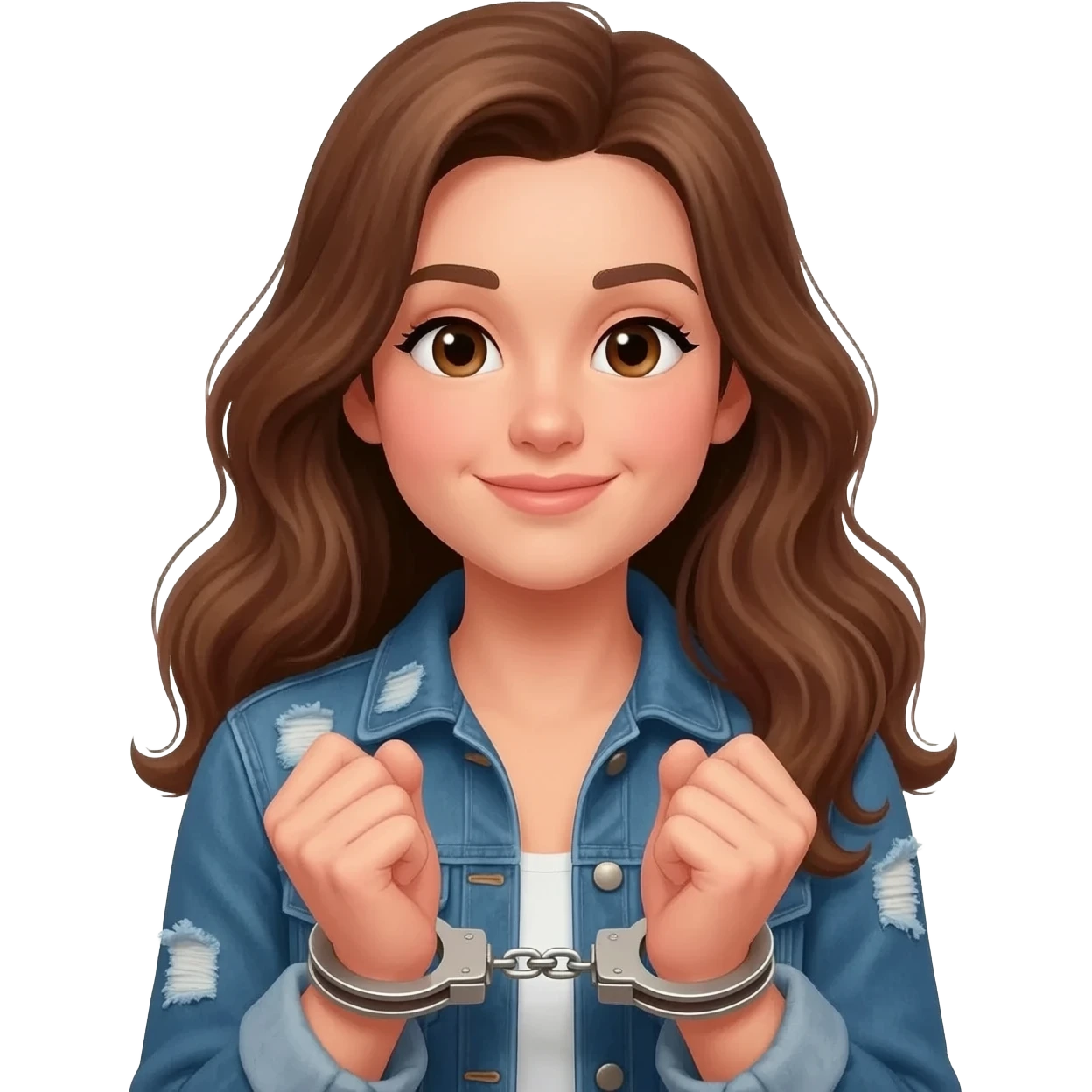 Country girl in handcuffs emoji