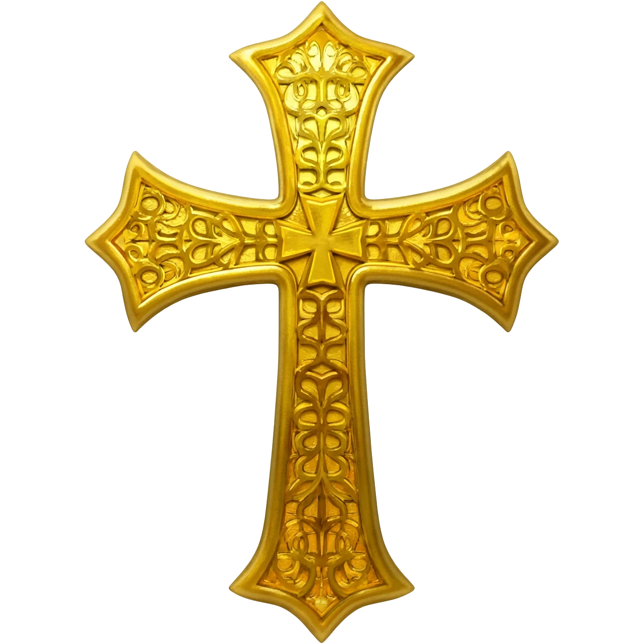 Gold Templar cross emoji