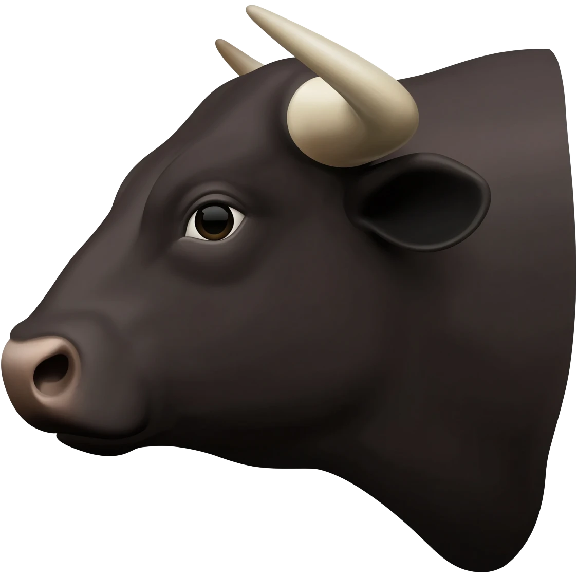 real simental bull head in profile emoji