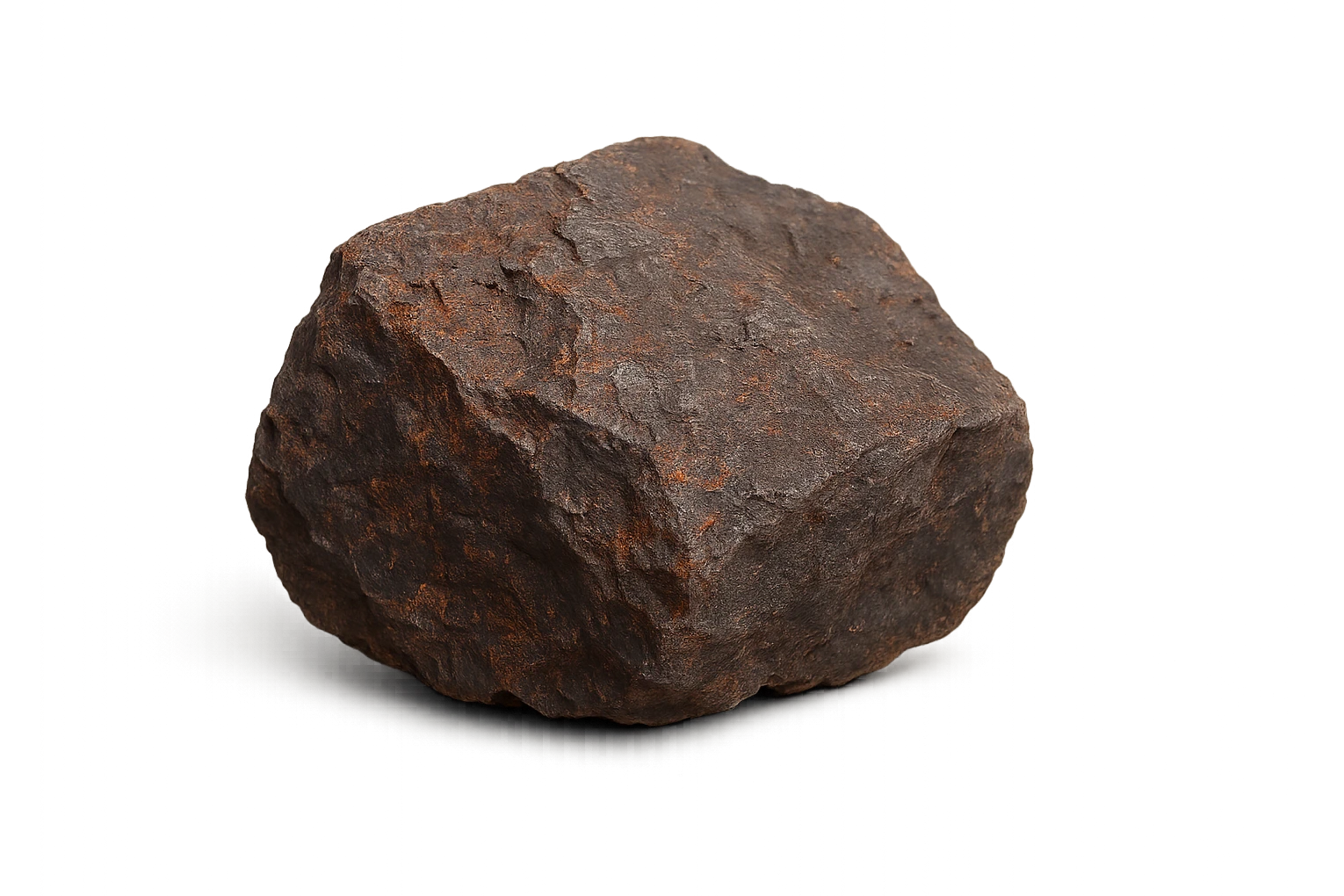 a chunk of iron ore, realistic, isolated, detailed texture, no background emoji