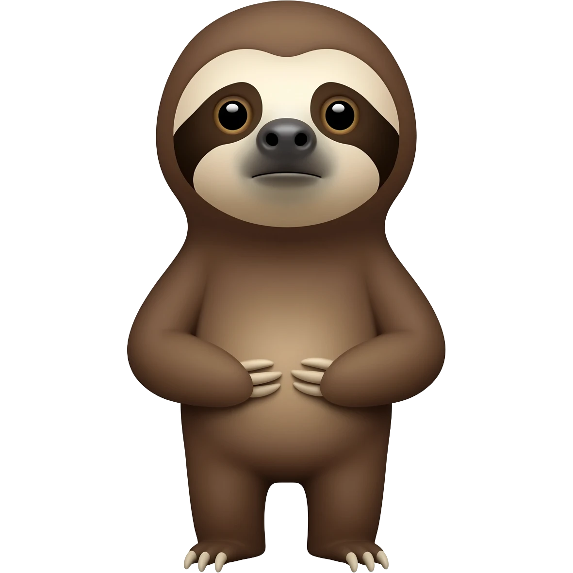 A sloth having period pain in iOS emoji style emoji