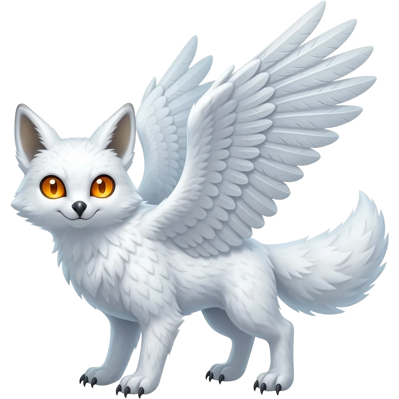 Snowy Owl-Arctic Fox-fusion-hybrid-animal-creature emoji