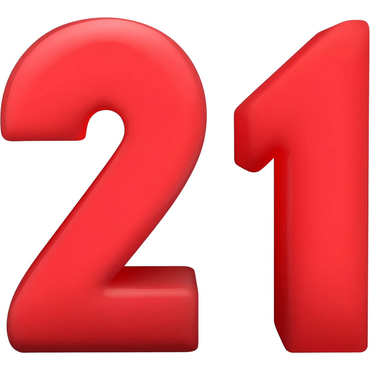 red 21 emoji