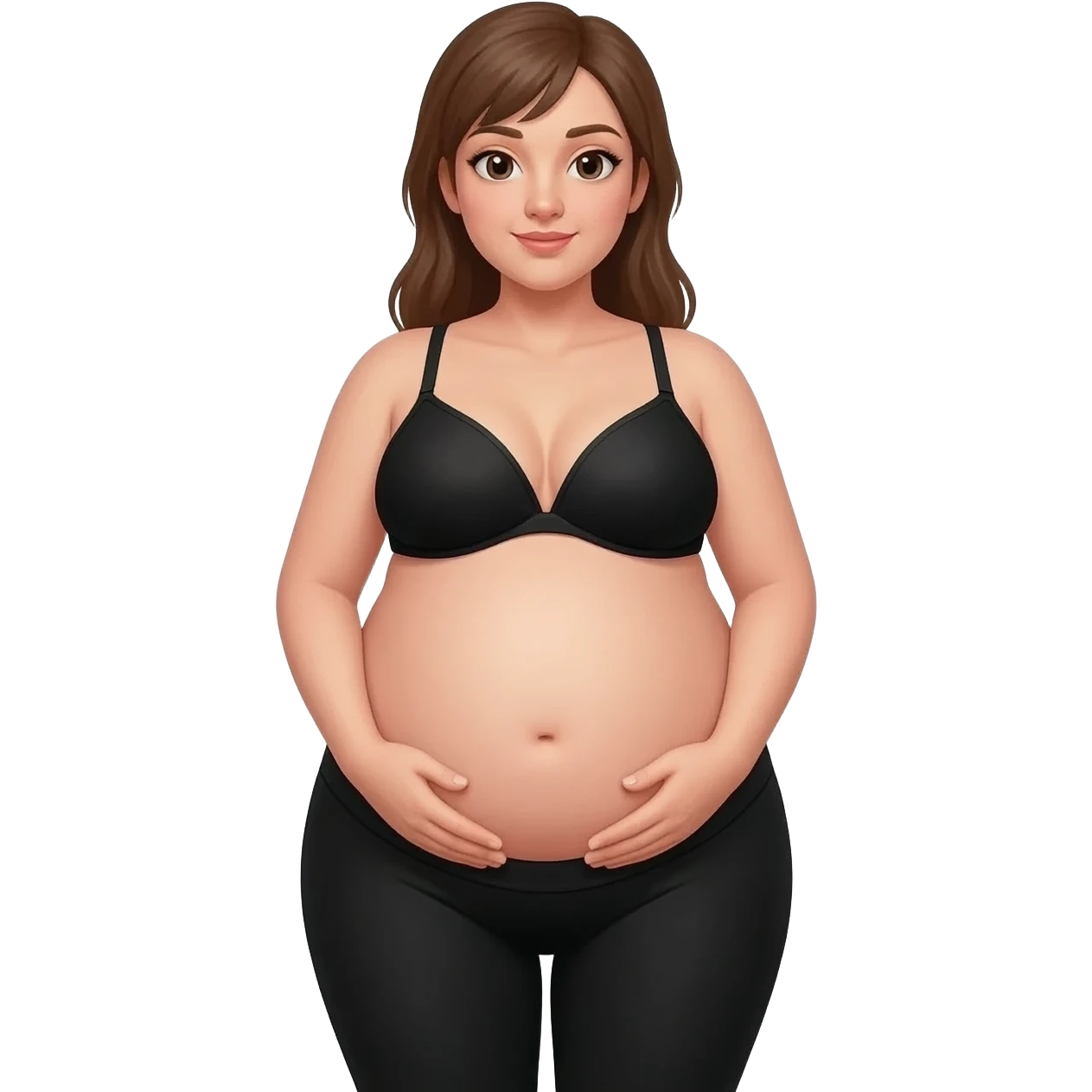 lego 
legging brassière noir gonflé ventre femme emoji