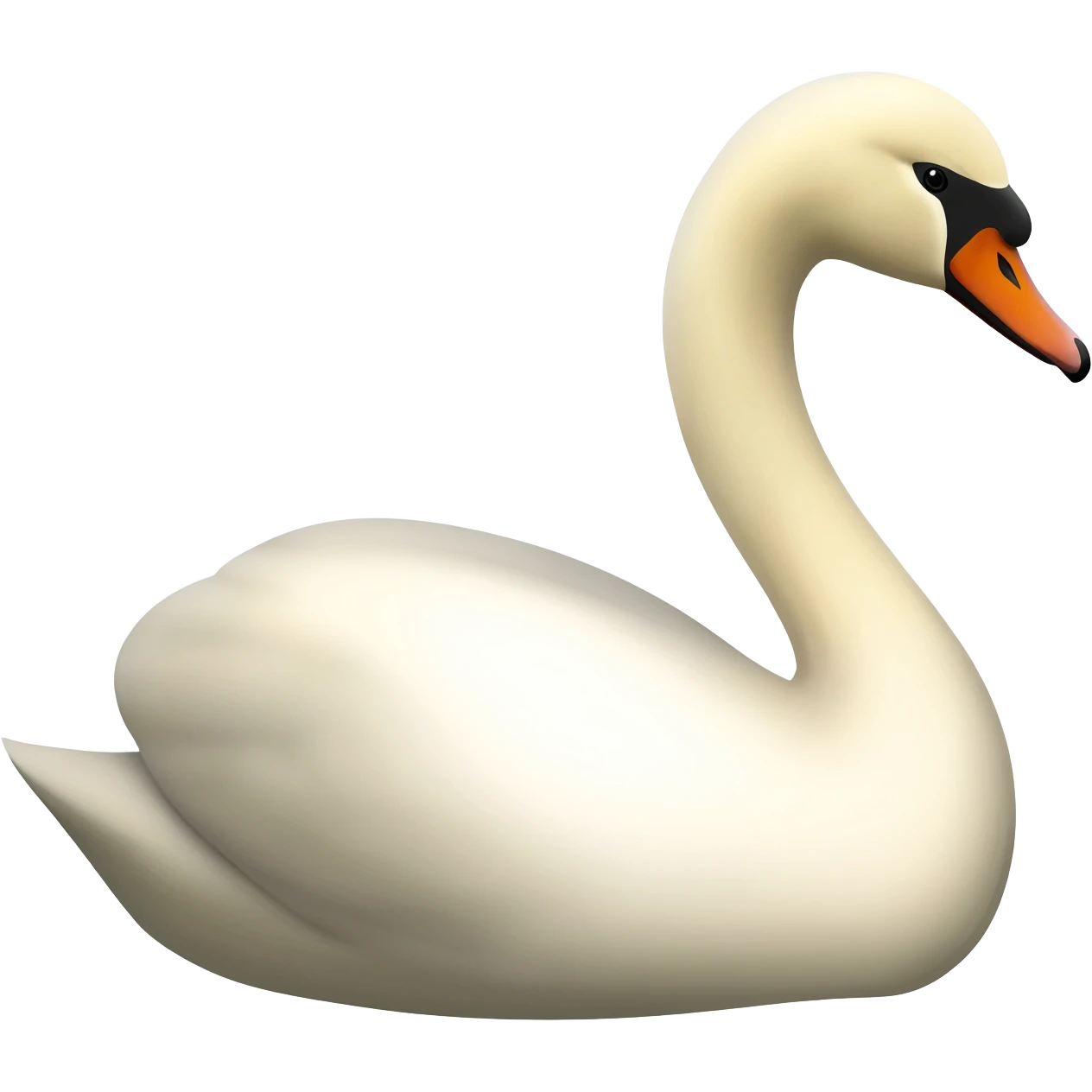 Swan facing right side emoji