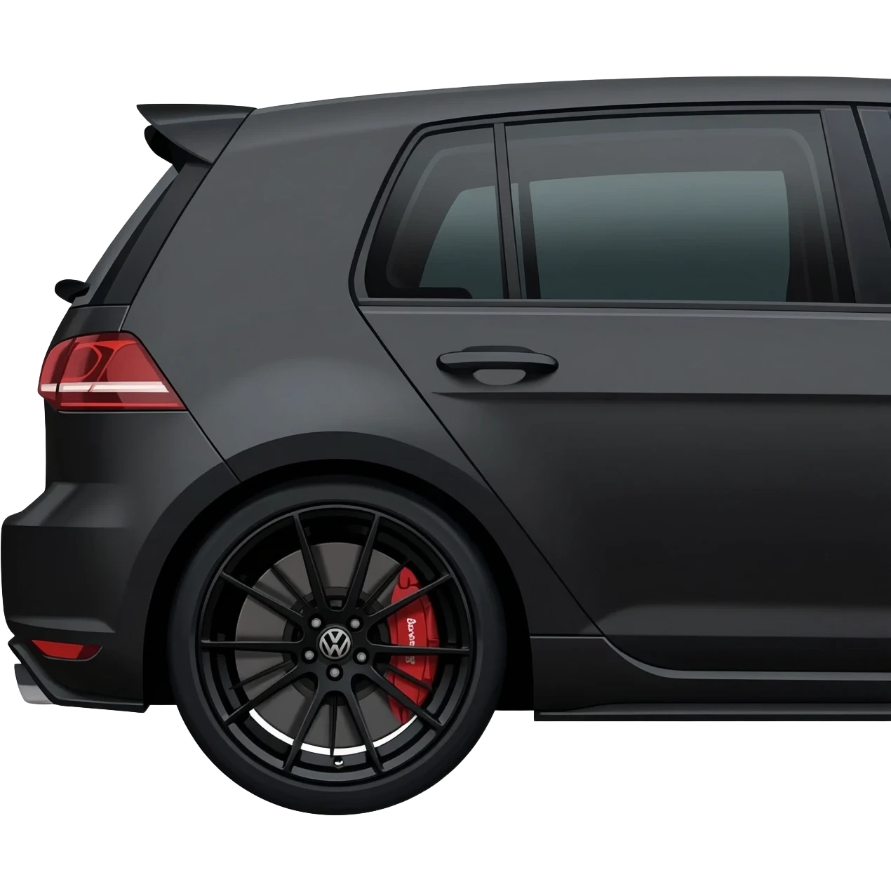 golf r mk7 2016 black with black rims on the side emoji
