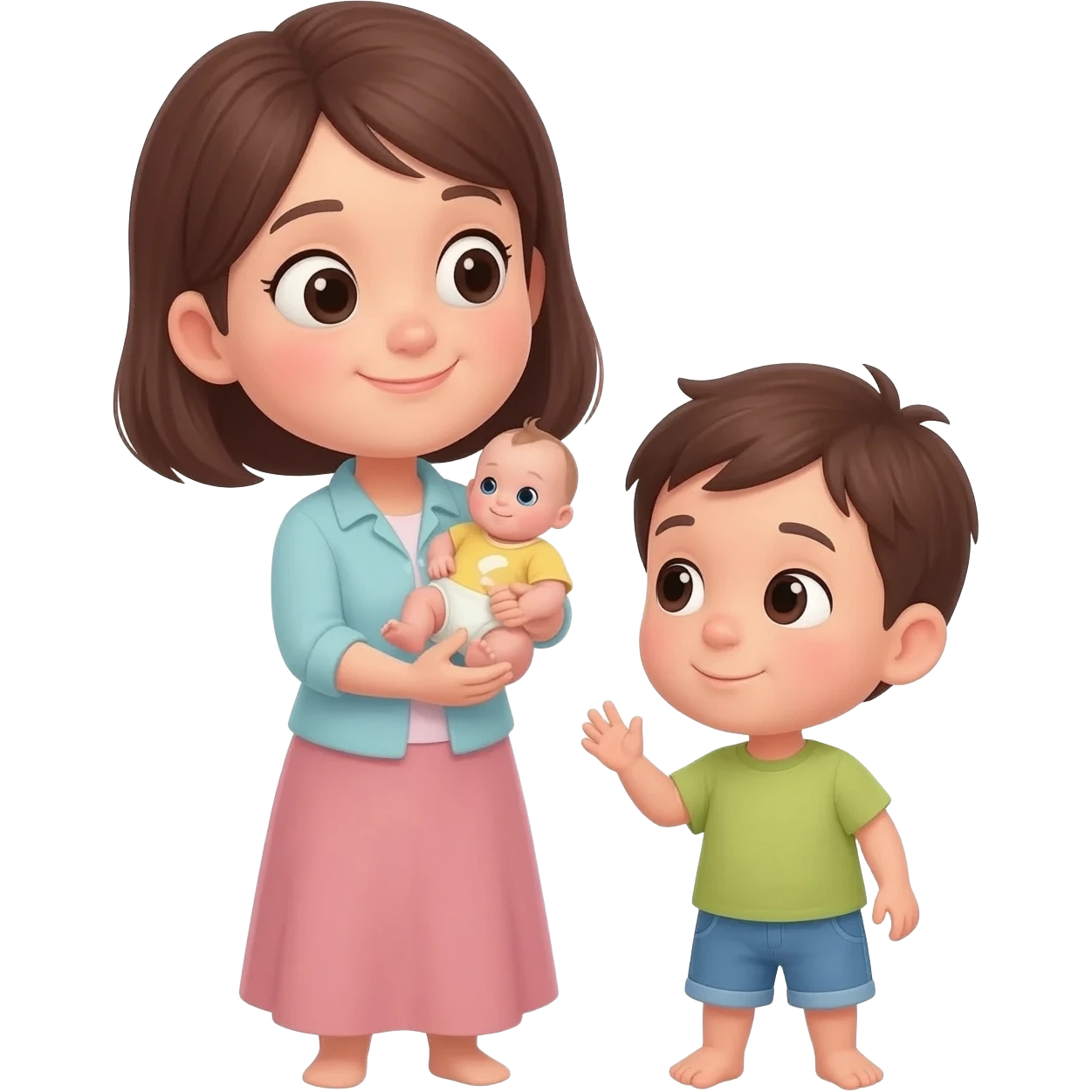 Madre un bebé y hijo emoji