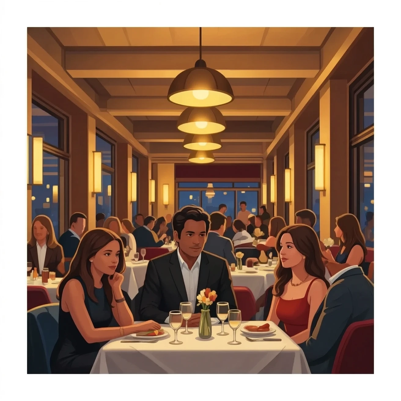 Restaurants also like to appear busy, and busy with good-looking customers emoji