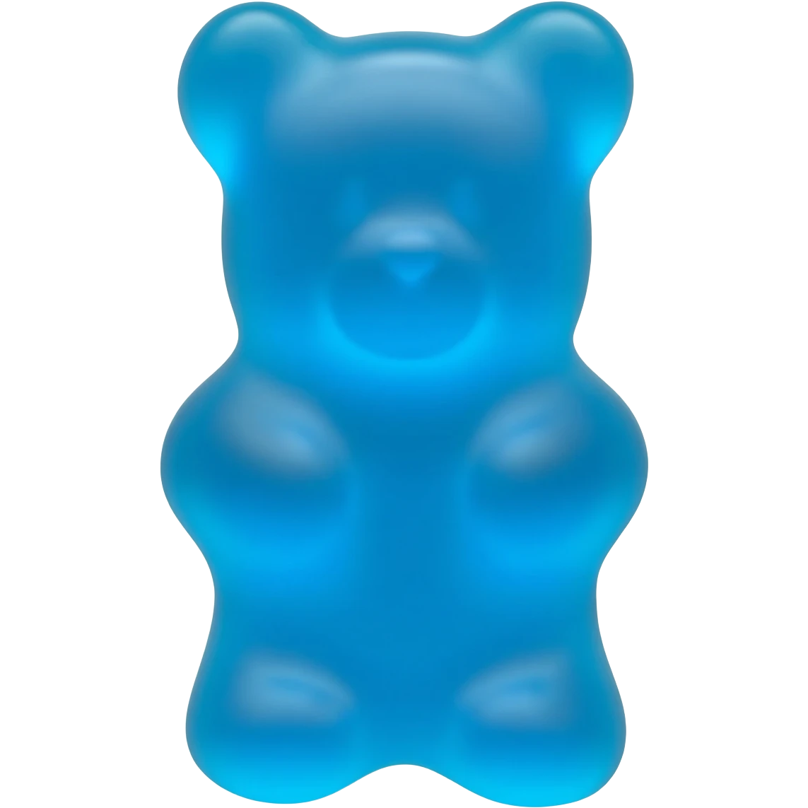 blue gummy bear shape emoji