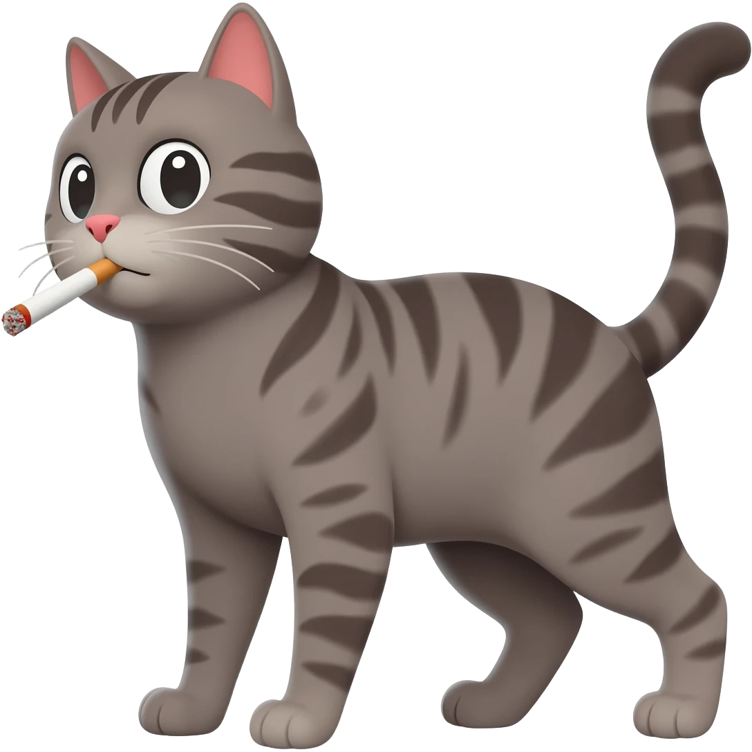 cat smoking emoji