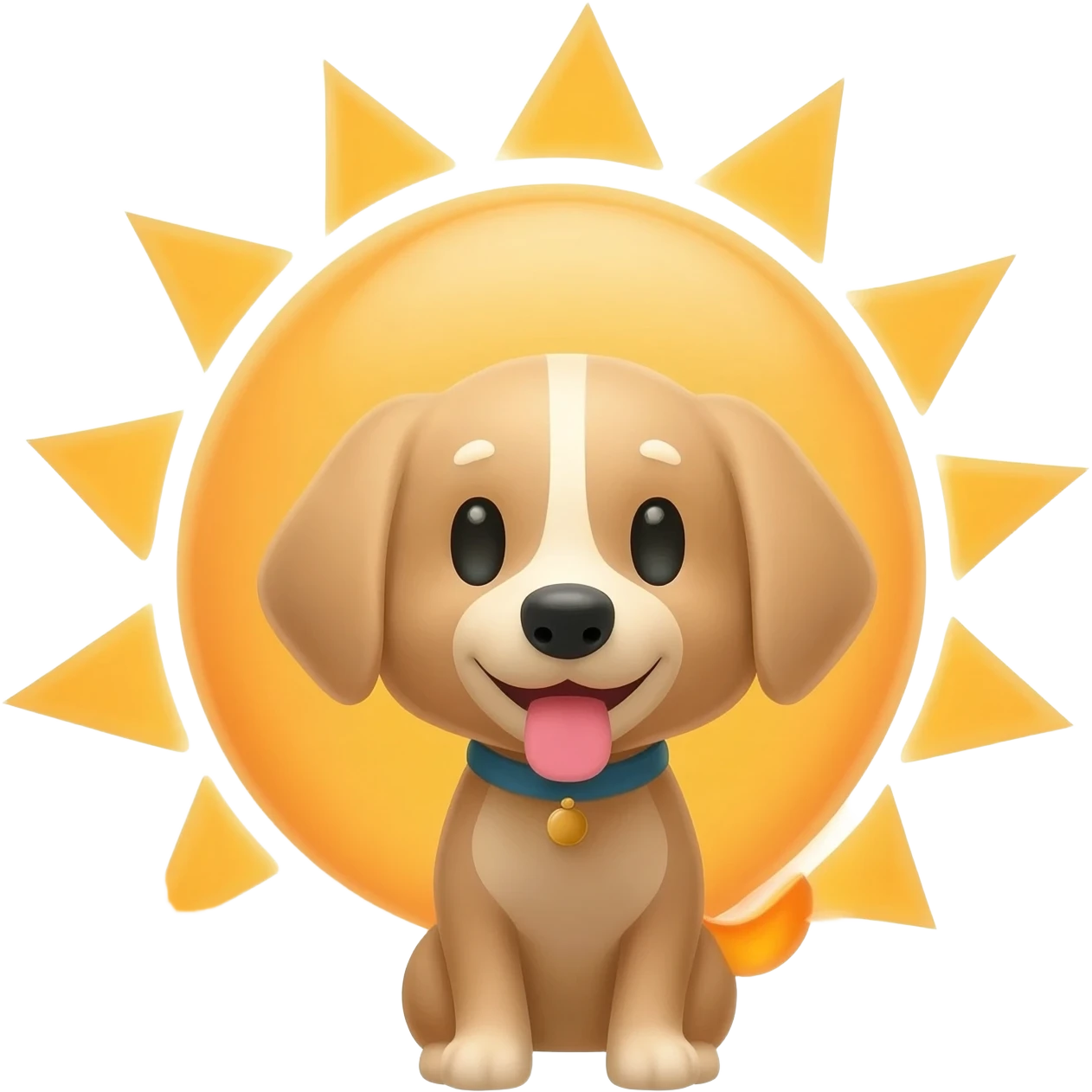 a dog that is hot in the sun emoji