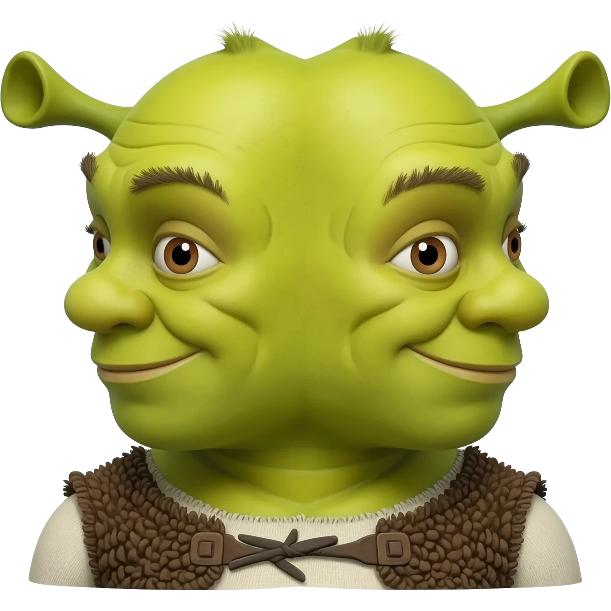 Shrek with 2 heads emoji