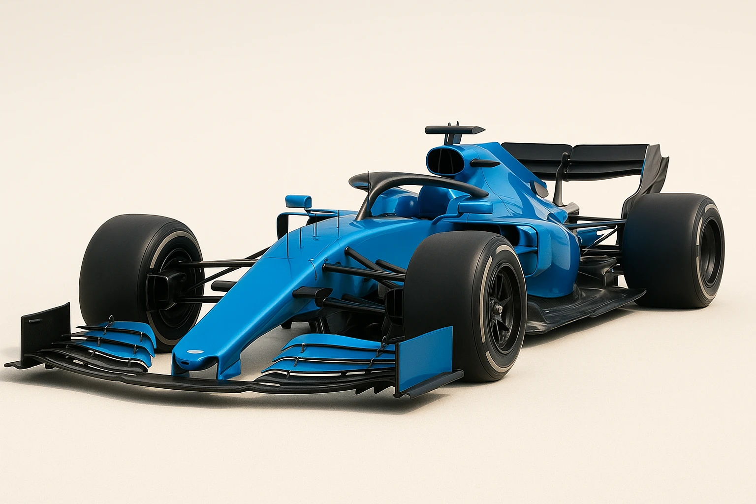 blue F1 car, modern and dynamic look, simple background emoji
