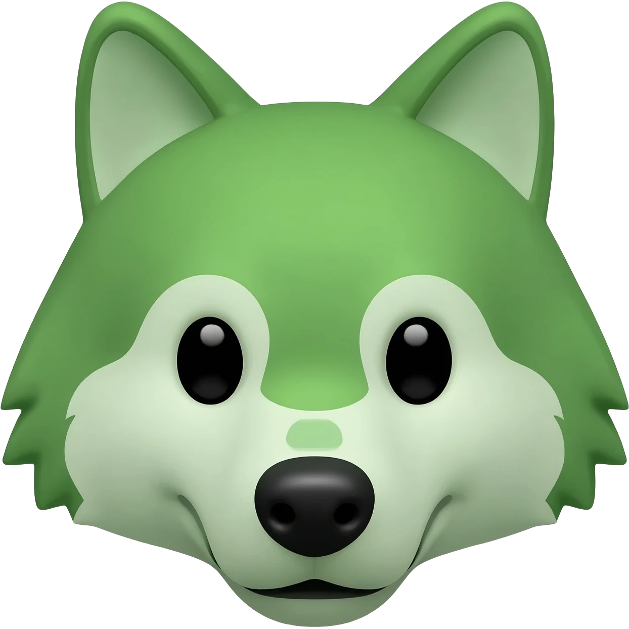 maake a green wolf head emojis emoji
