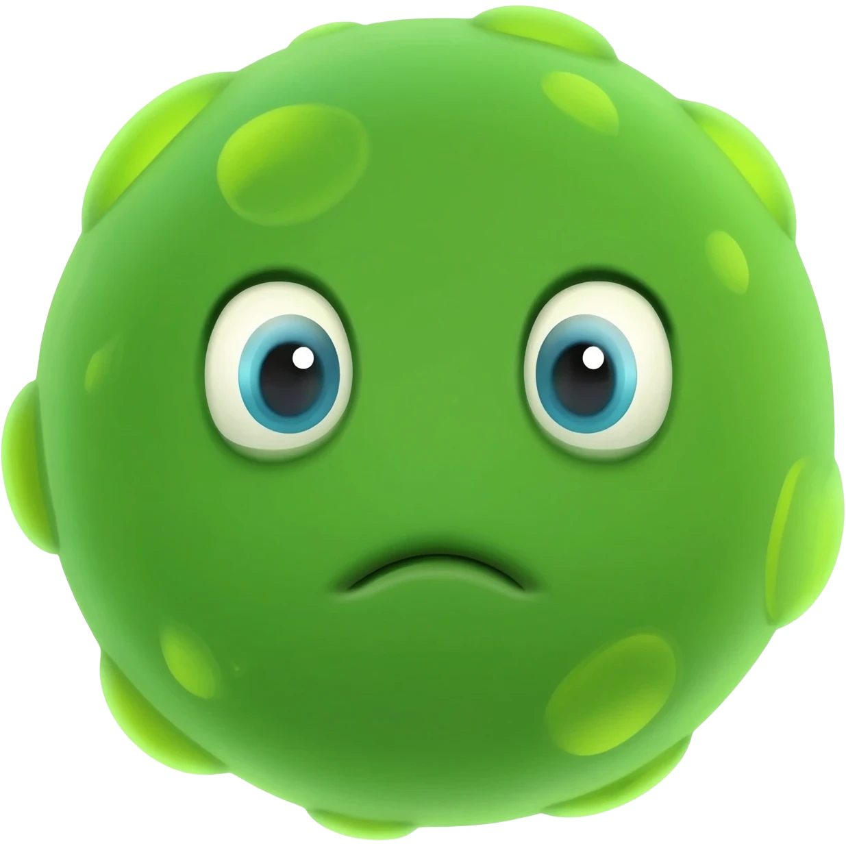 bacterias animadas con fondo verde dando un giro de 260 grados emoji