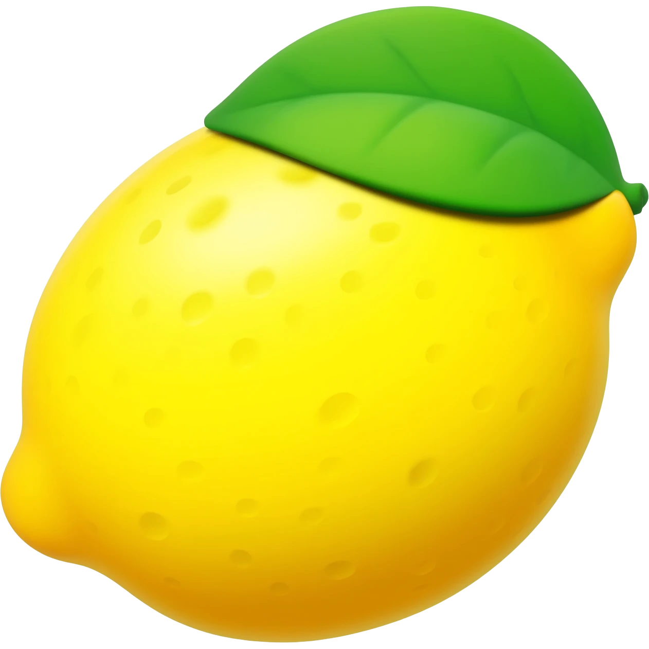slot machine lemon symbol with a green leaf on the top, refreshing looking and delicious emoji