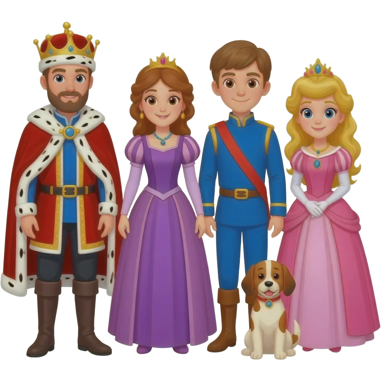 King,Queen,Prince,Princesse,Dog emoji