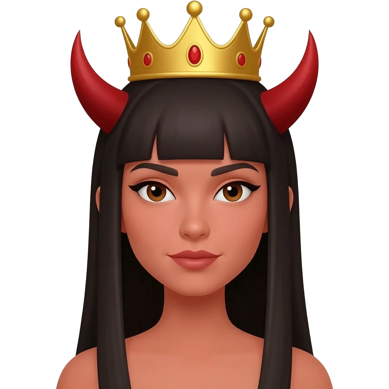 A female devil with a crown emoji