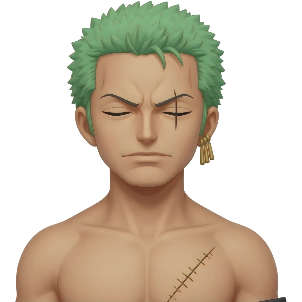 Roronoa Zoro
de One Piece sin camiseta en Netflix emoji