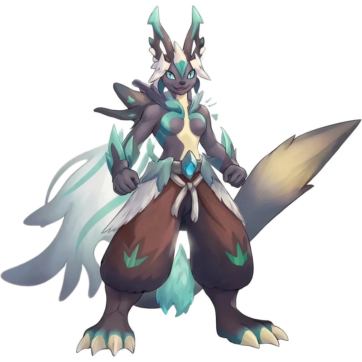 Meloetta-Trico-Silvally-Nargacuga-Sergal-Serval-Fakémon-creature-hybrid emoji