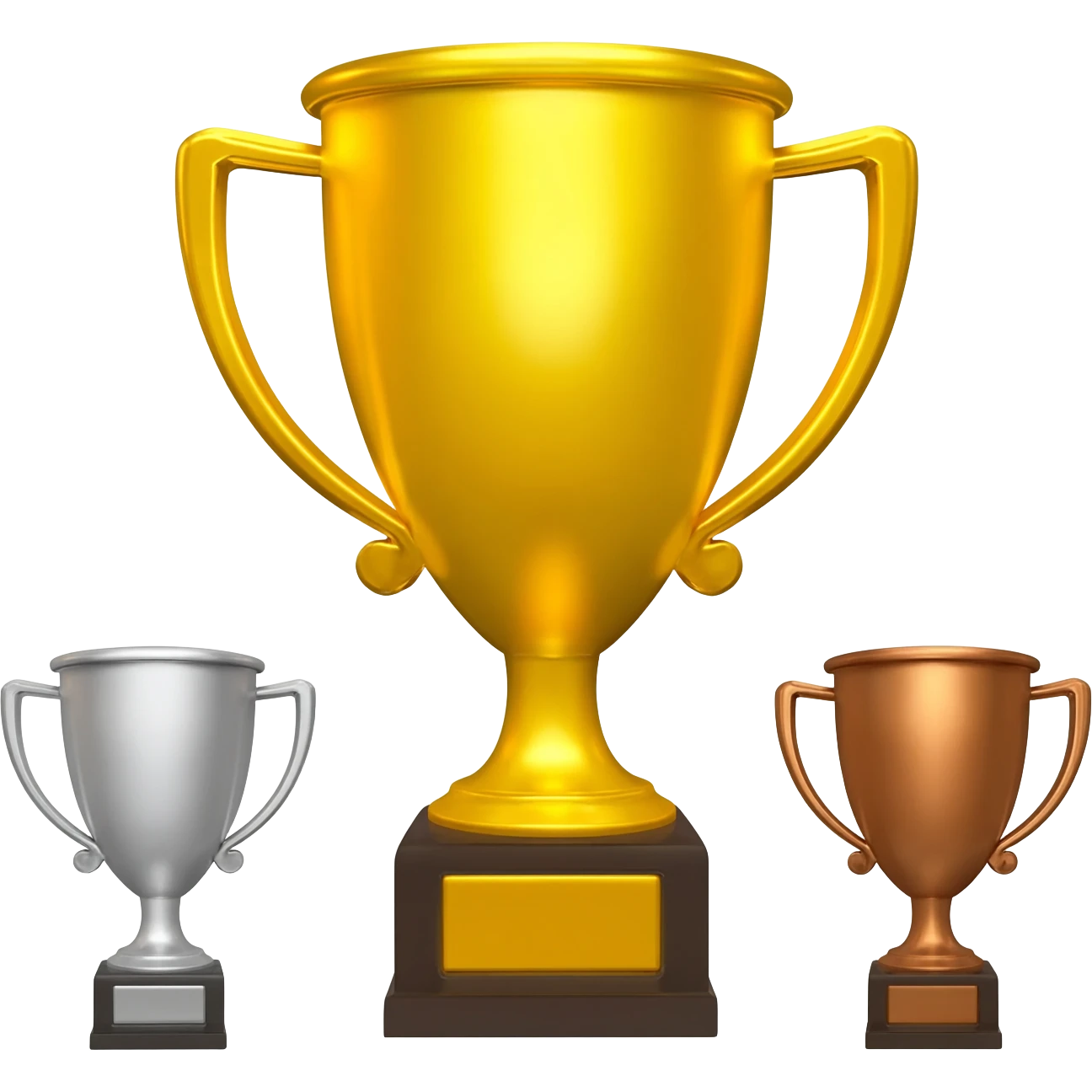 Trofeo oro,plata, bronce emoji