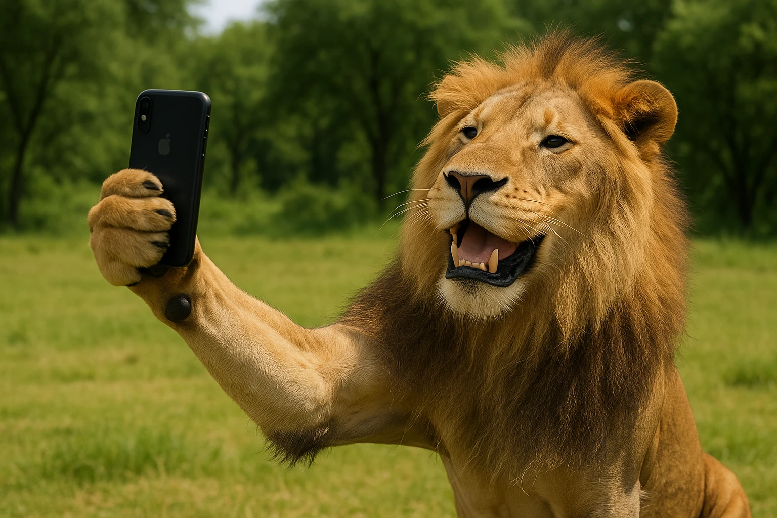 Selfie lion emoji