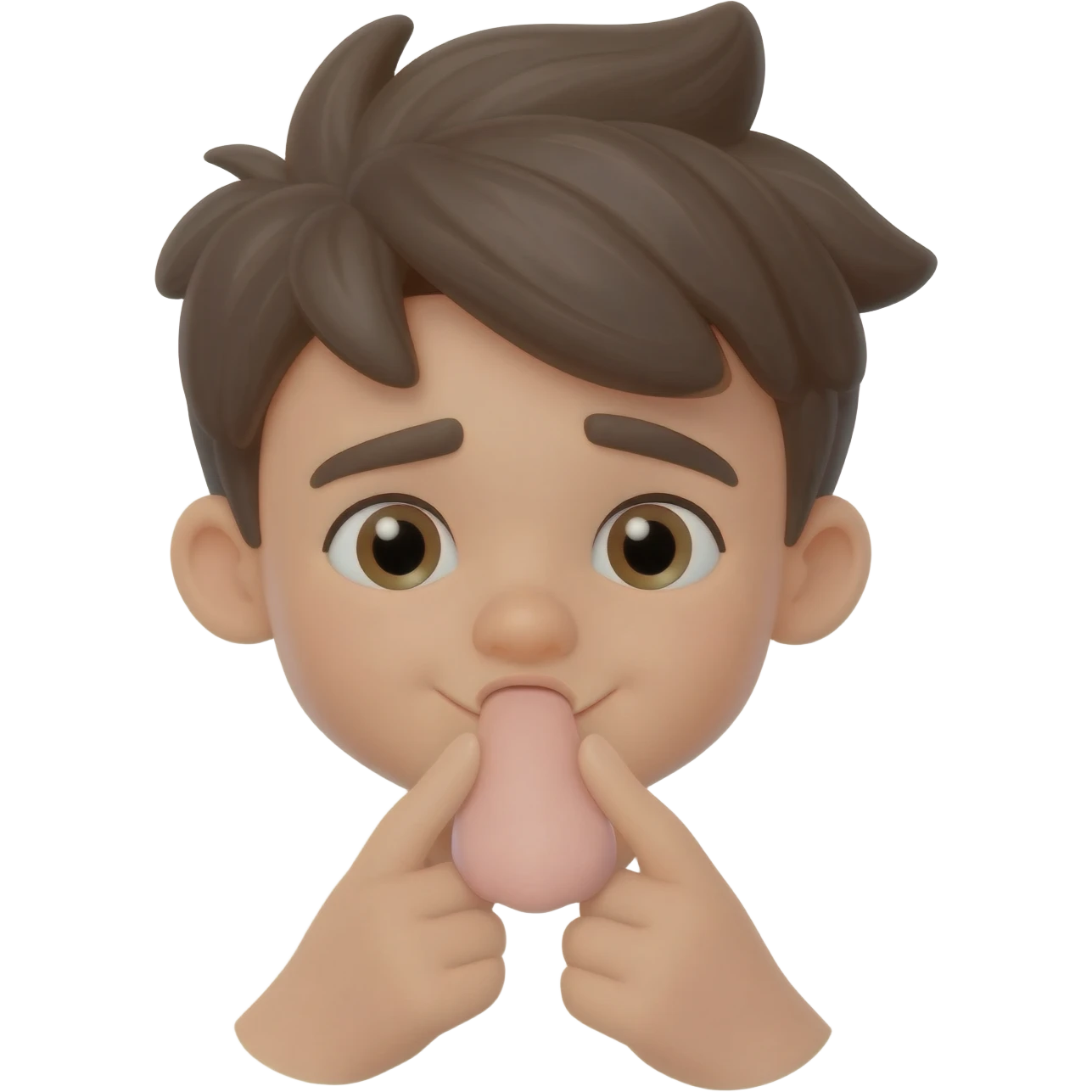 Boy showing penis emoji