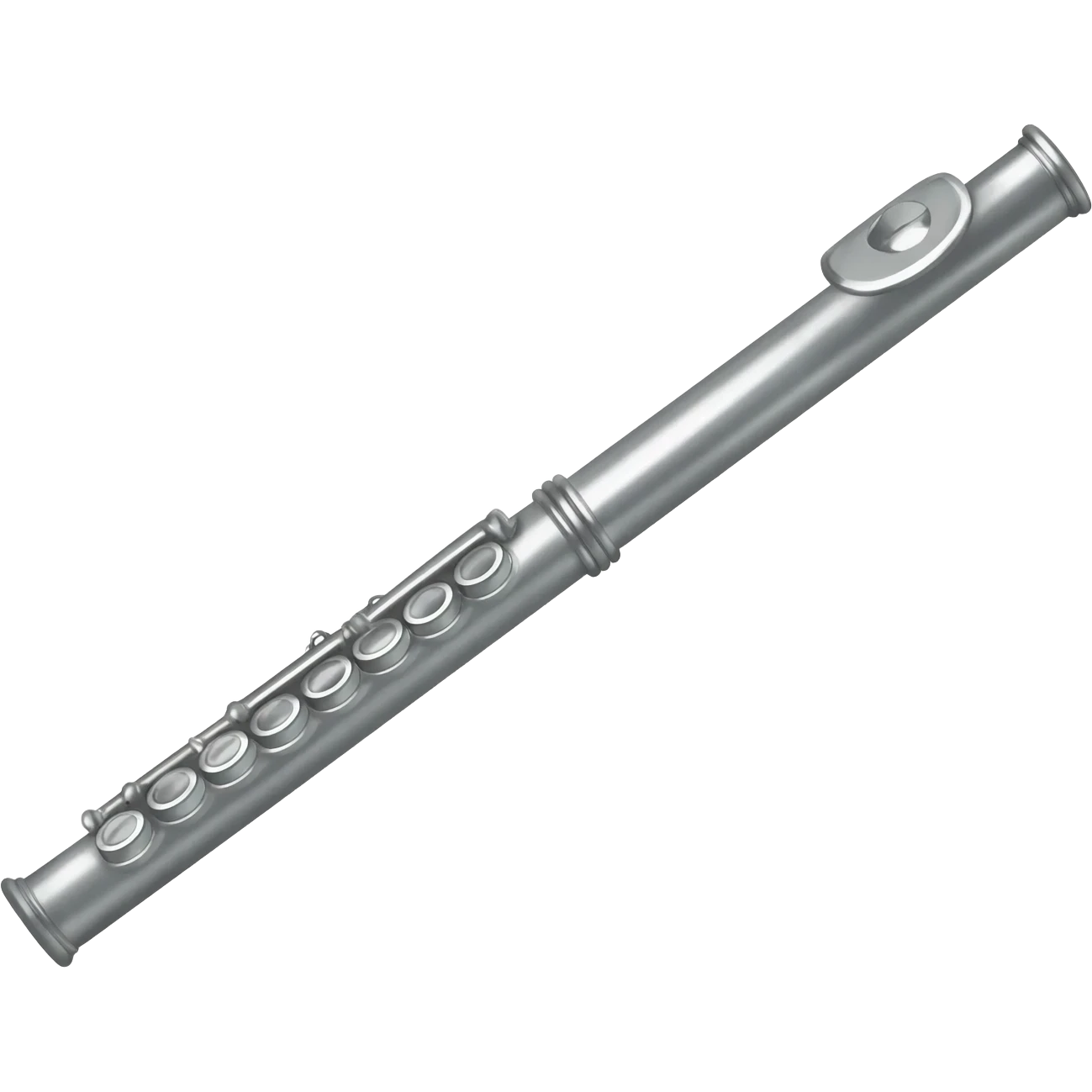 silver flute emoji