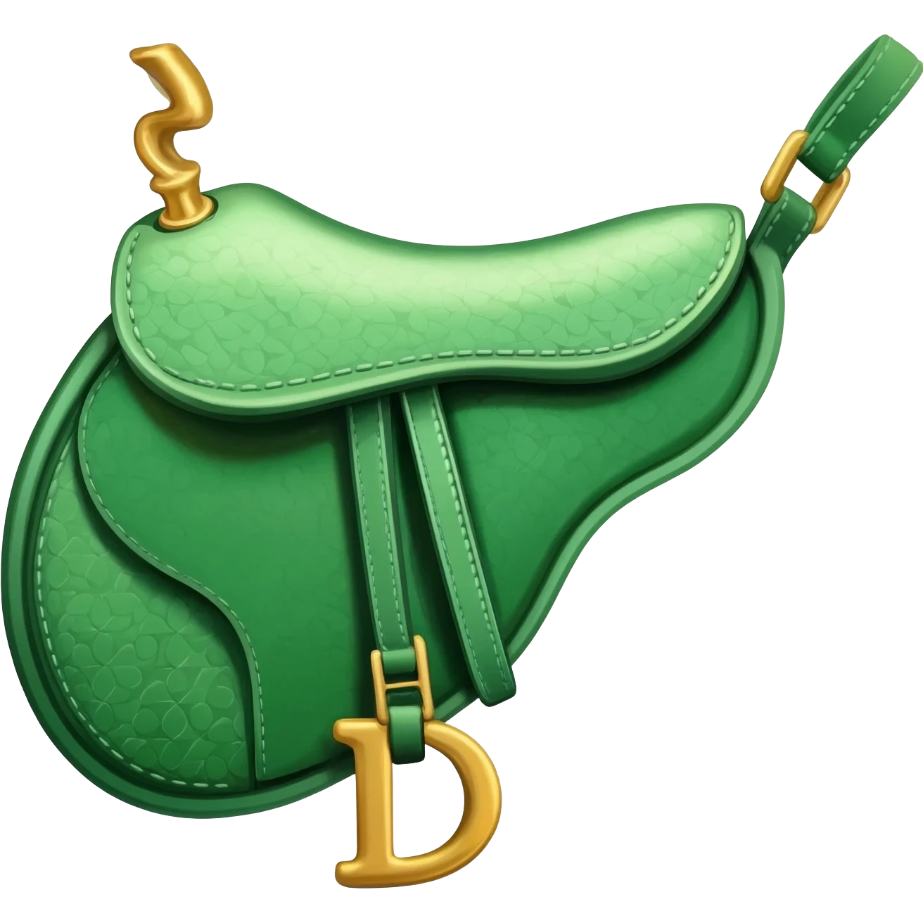 green saddle dior bag emoji