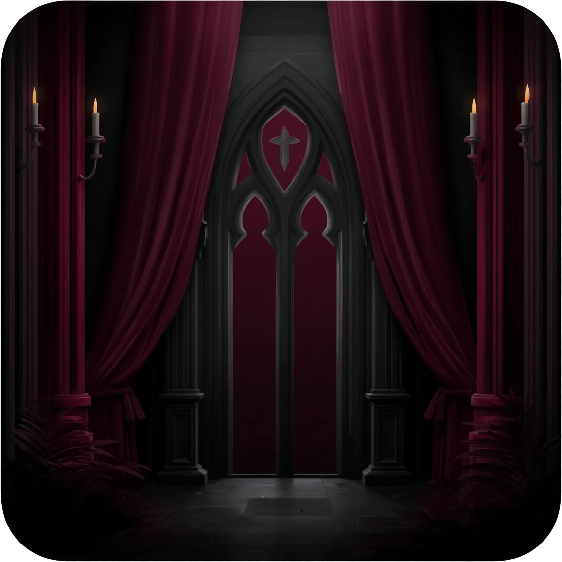 Dark gothic black and burgundy aesthetic scenery scene picture   emoji