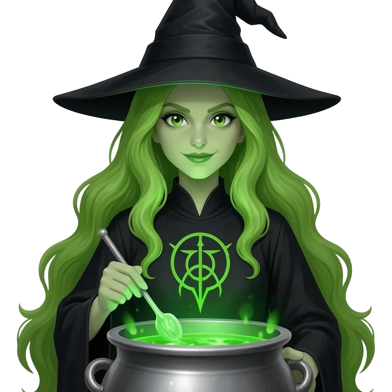 green witch cooking potion emoji