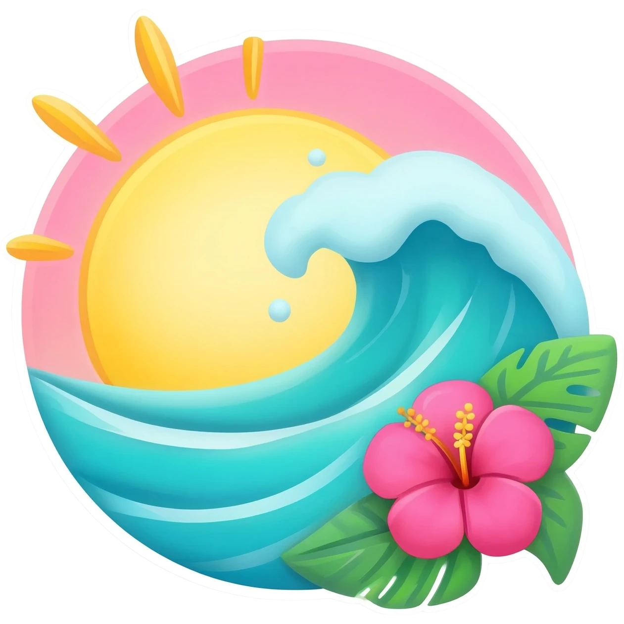 Je veux un stickers pour l’été en rose iOS 18 emoji