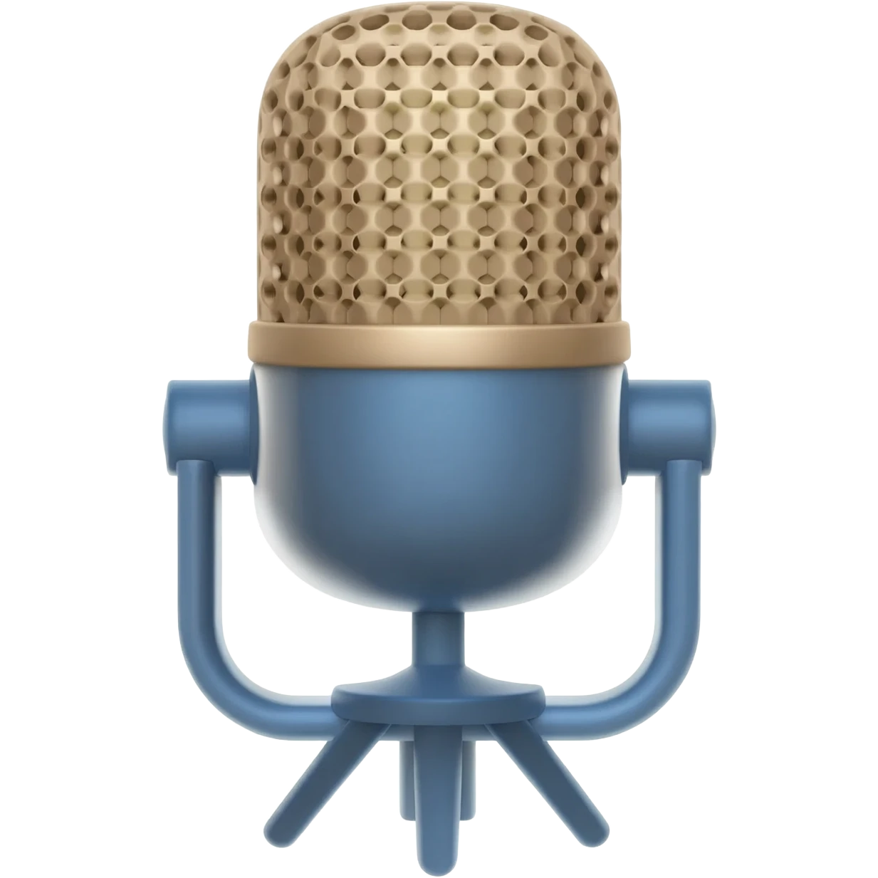 blue and brown podcast emoji