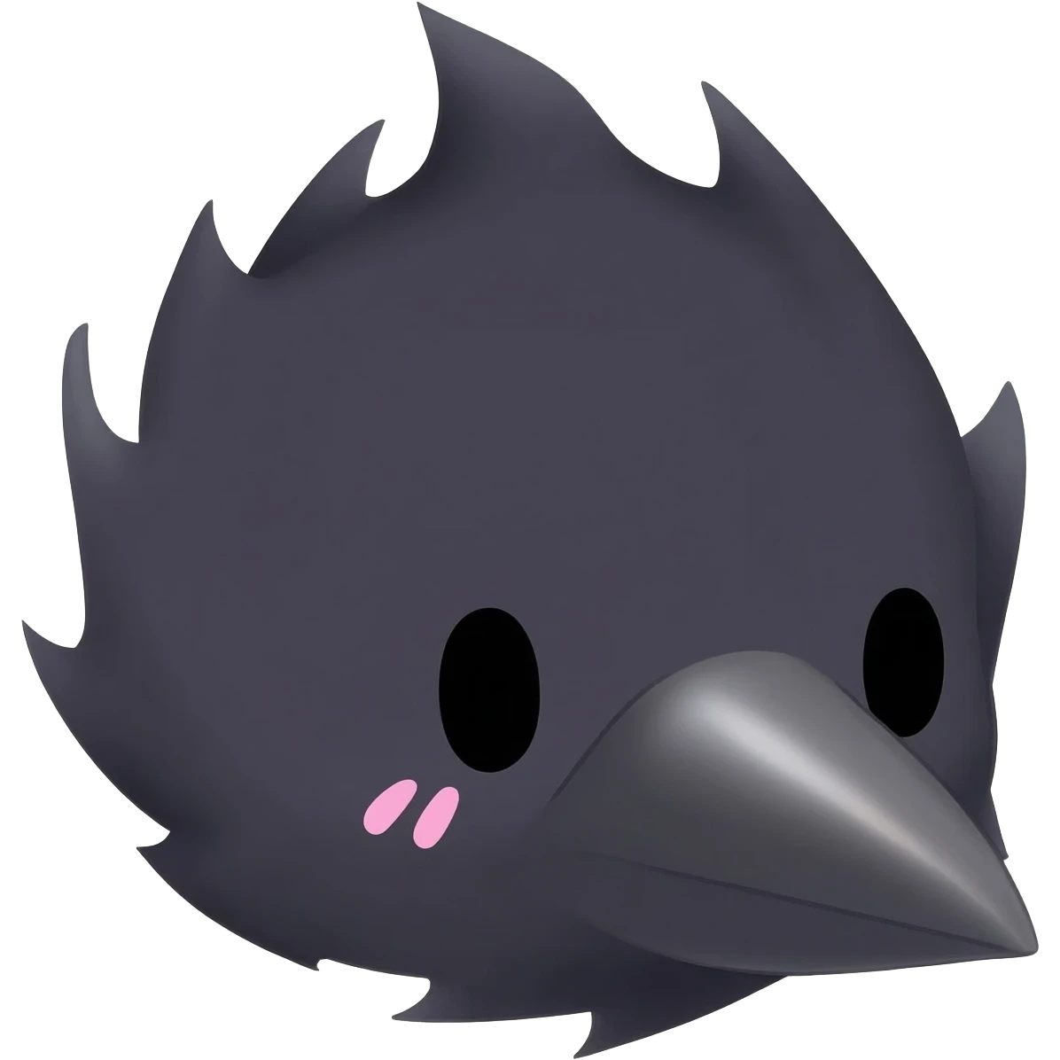 kawaii raven side eye emoji