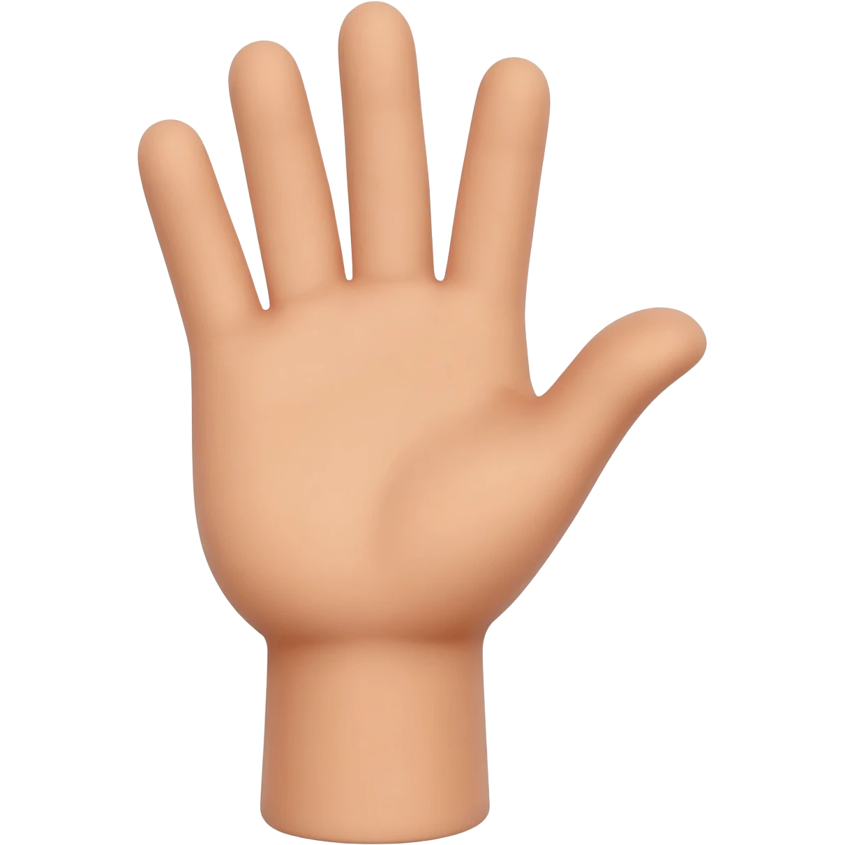 mano con 4 dedos levantados y el pulgar doblado hacia la palma emoji