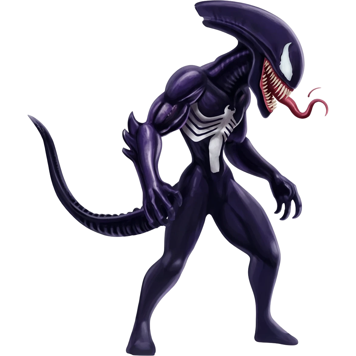 Venom-Xenomorph-Darkrai-Scizor-fusion, full body emoji