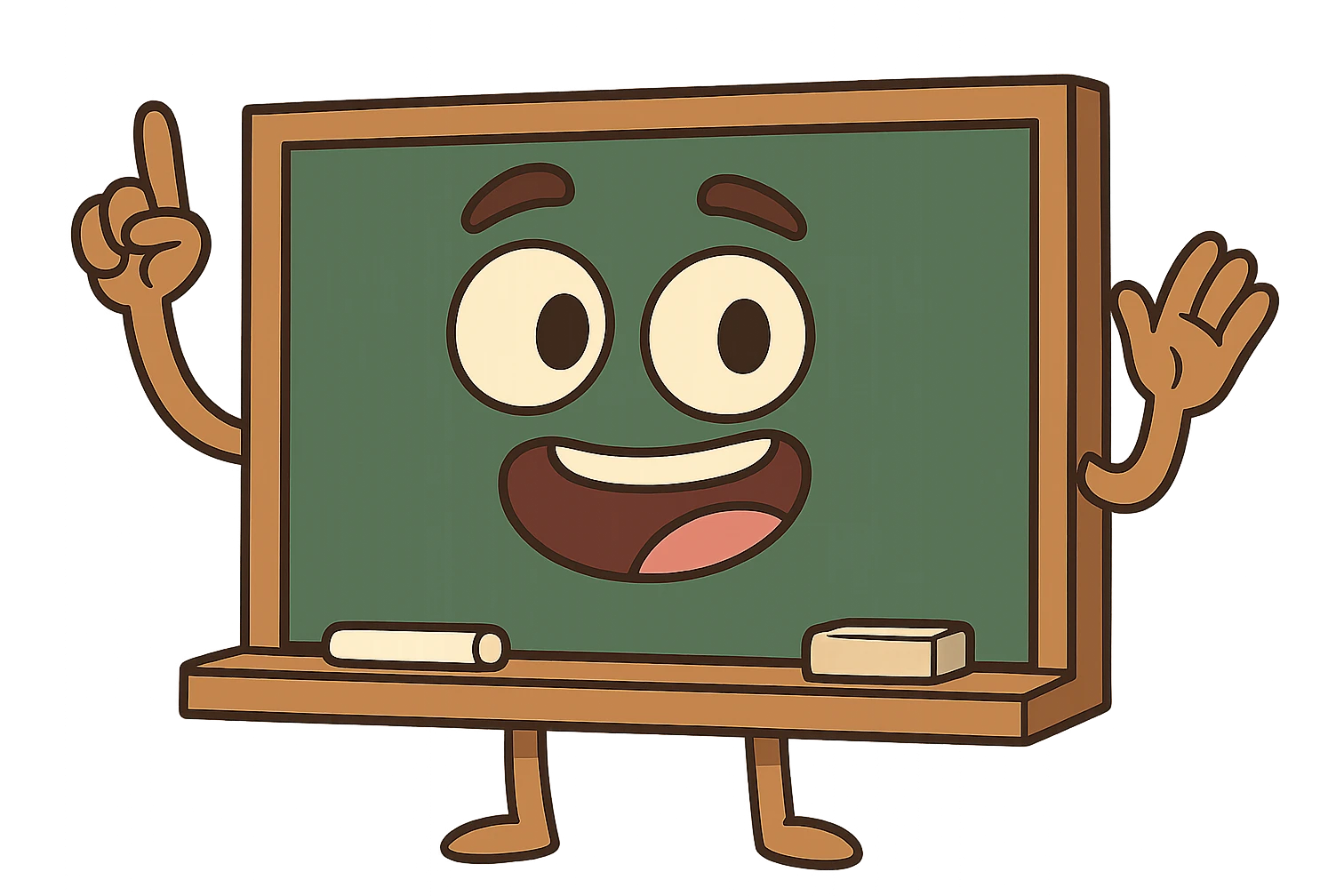 school blackboard, cartoon style emoji