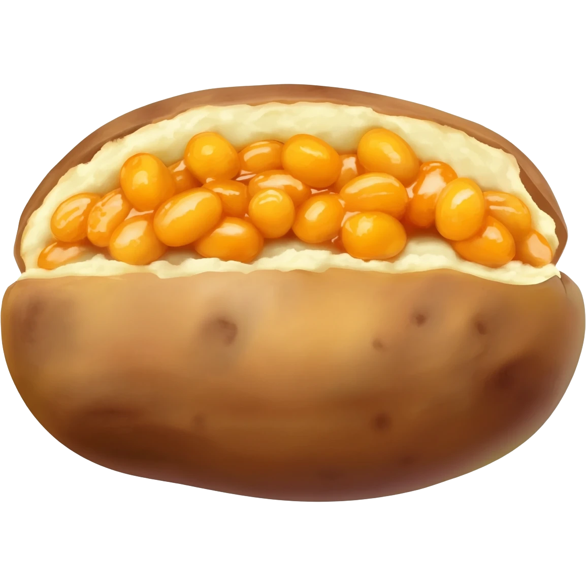 Jacket potato and beans emoji