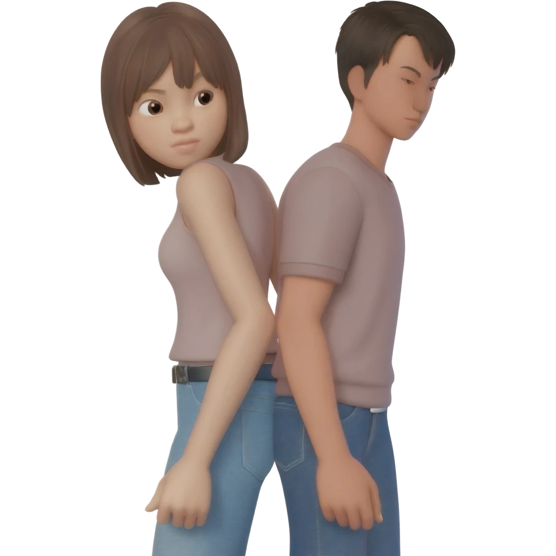 Asian girl taking 2 dicks at the same time emoji