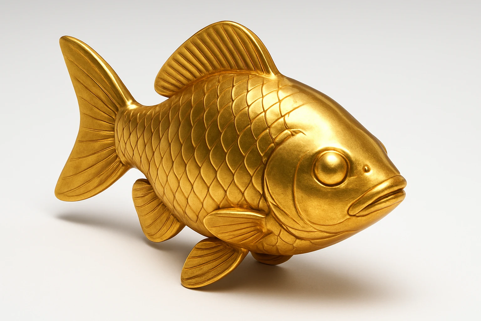 golden fish, gold objects style emoji