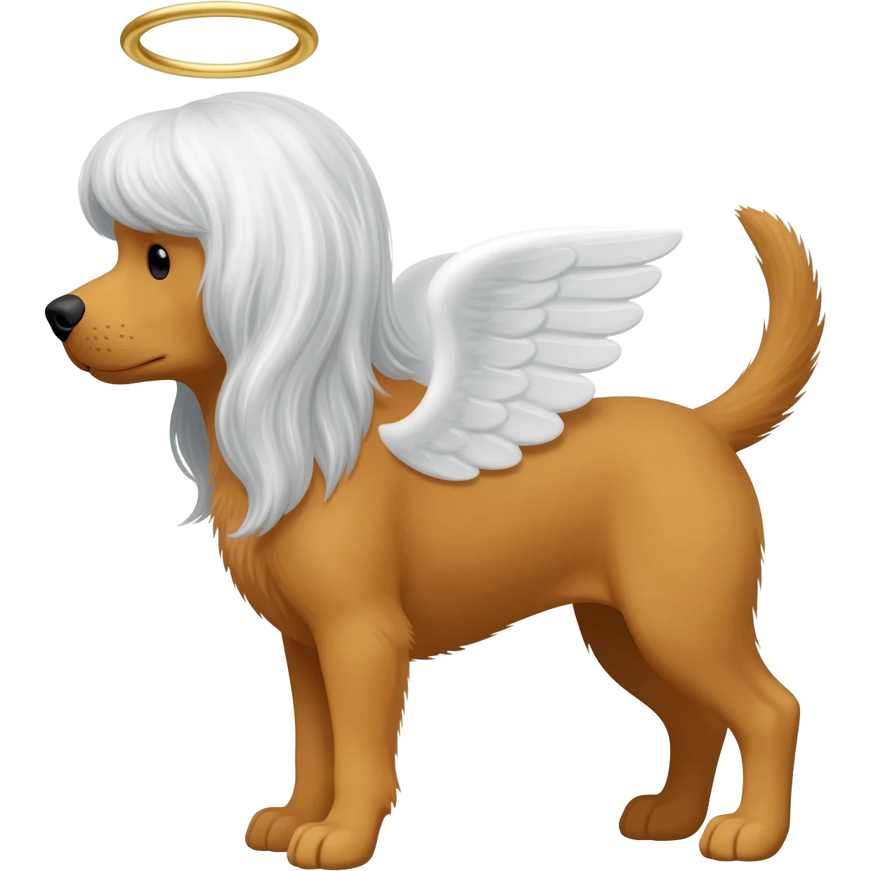 dog wig angel emoji